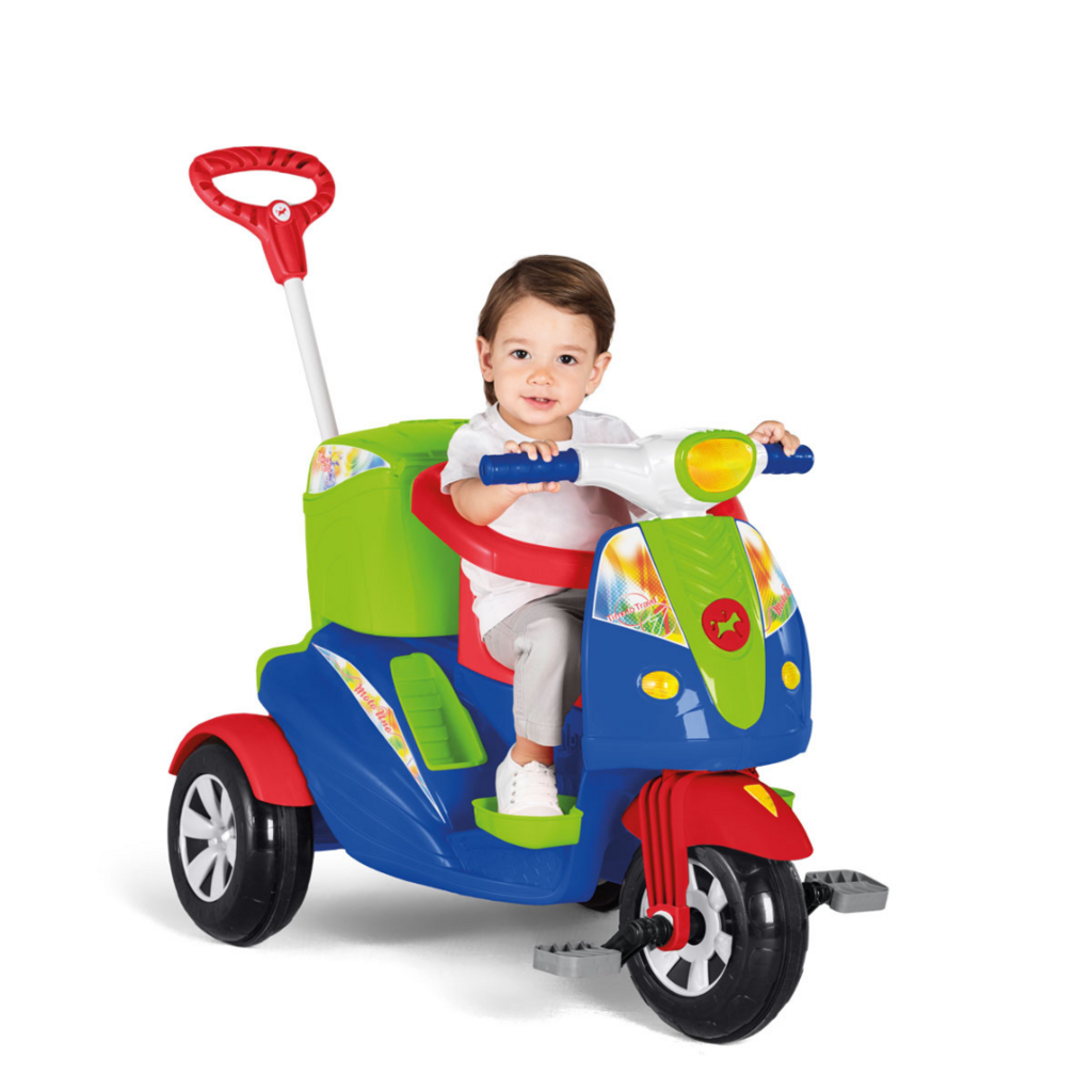 Triciclo Infantil Calesita Velocita - 2 em 1 - Pedal e Passeio com