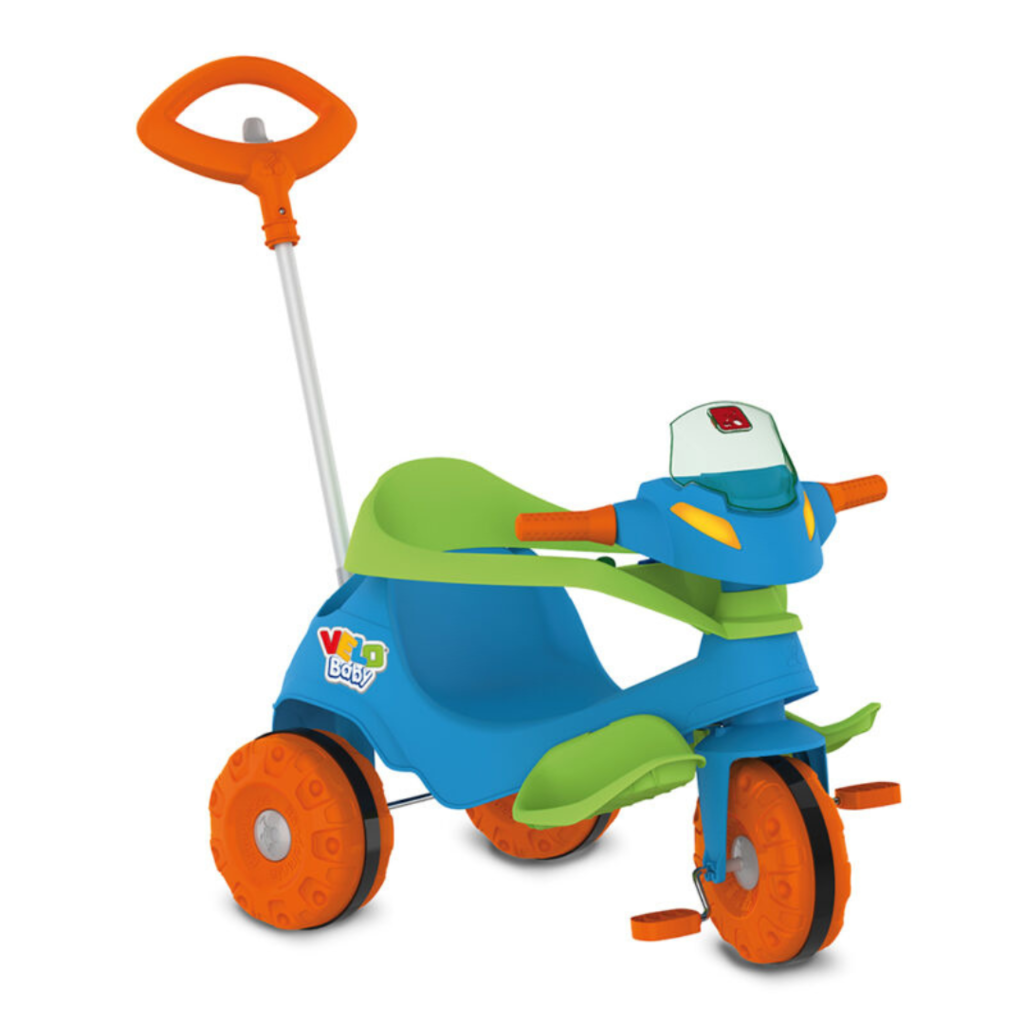 Triciclo Infantil Passeio e Pedal Bandeirante Europa Azul