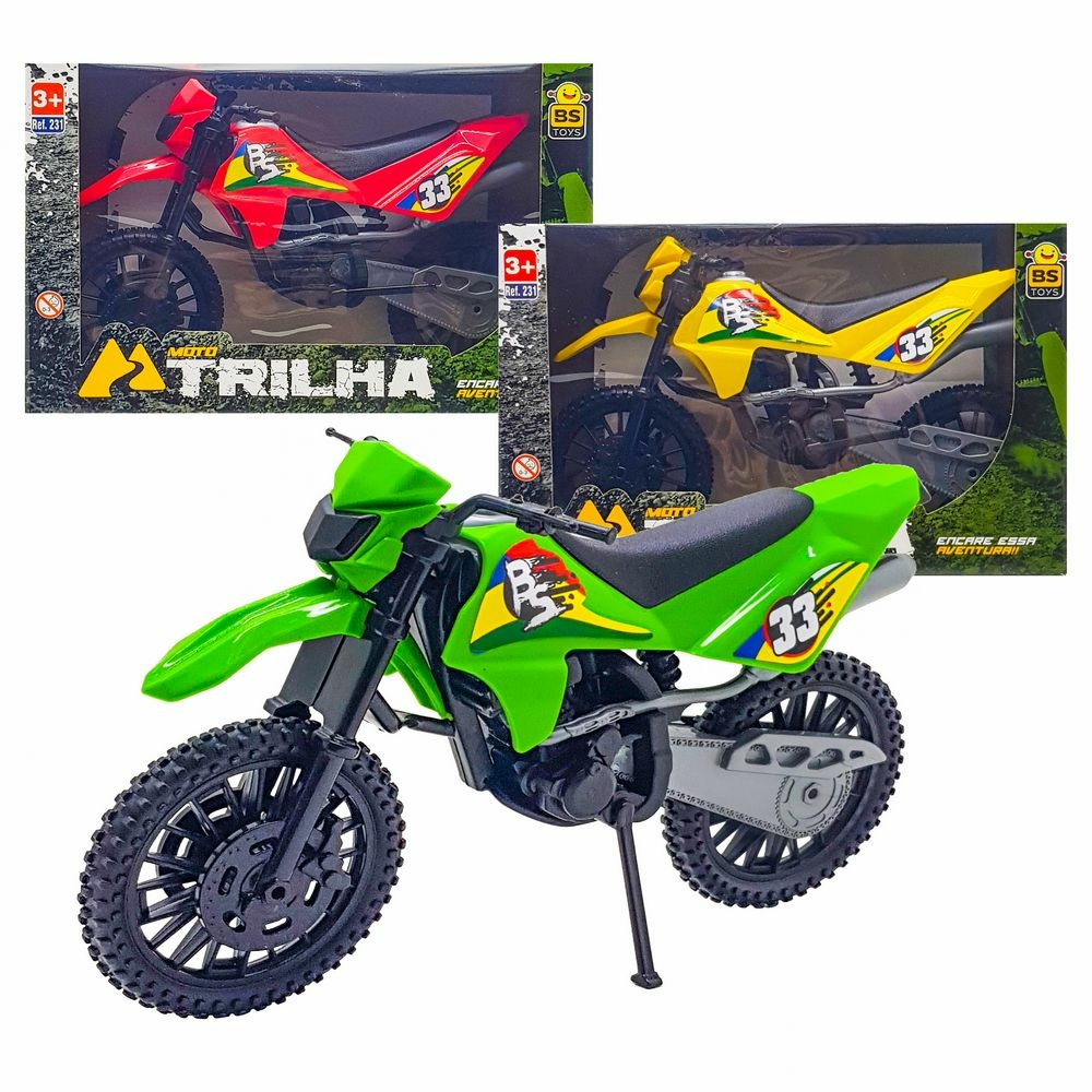 Kit 2 Motos Trilha Brinquedo Grande Realista Presente Menino 3