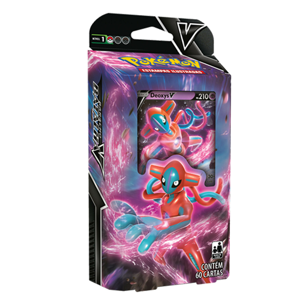 JGS BRINQ CARTON-POKEMON BOX DEOXYS E ZERAORA VMAX E V-ASTRO / KIT CARTAS  POKEMON 52 CARTAS - Top Brasil Presentes