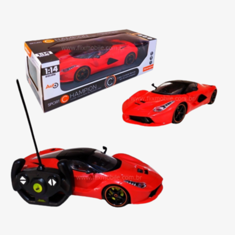 Carrinho de Controle Remoto Sport 4 Funções 1:14 com Luz e Som  Recarregável, DM Toys, DMT4327