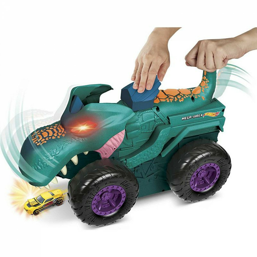 Hot Wheels Monster Trucks Color Shifters Mega-Wrex 1:64 Scale Toy Truck,  Changes Color with Water 