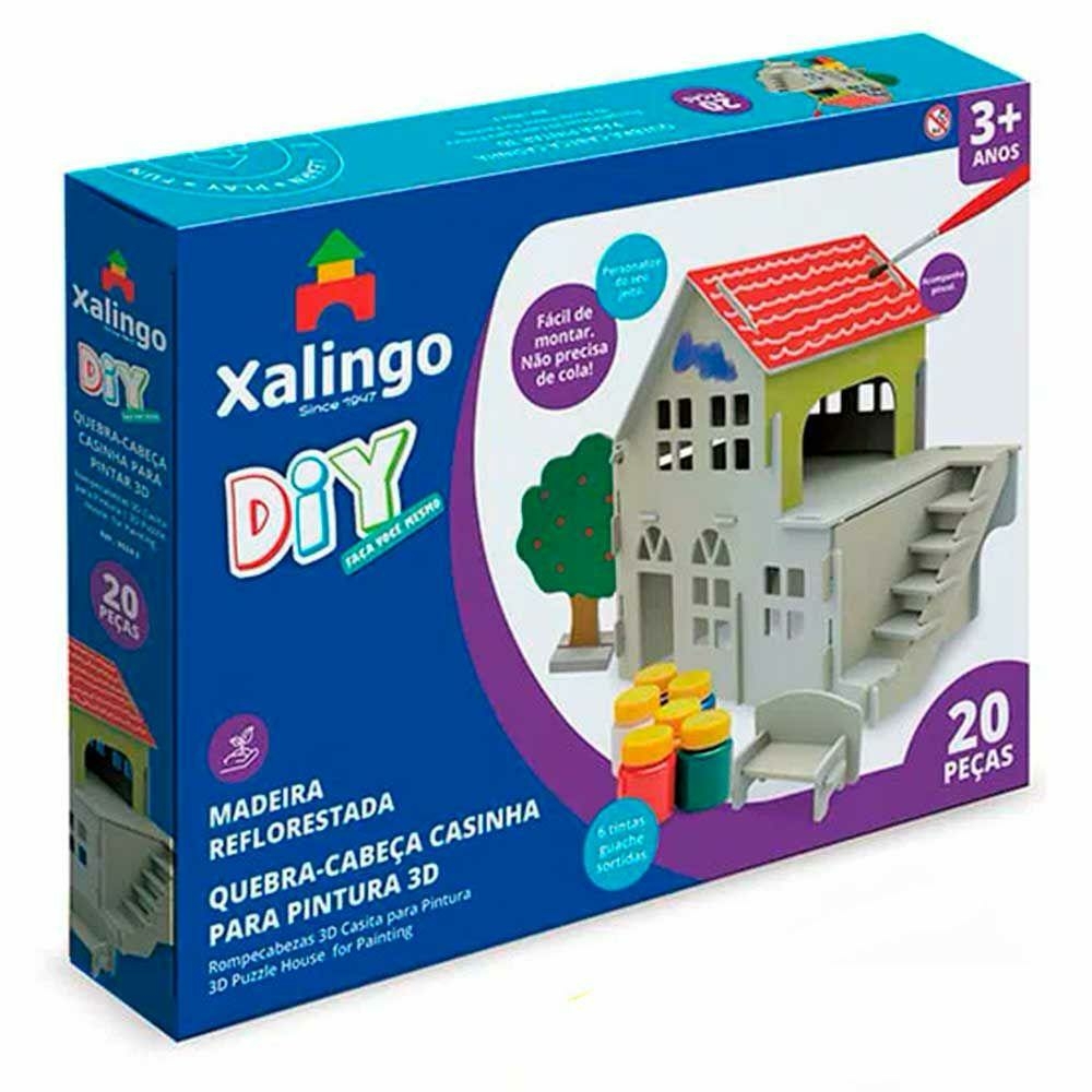 Kit 3 Quebra-Cabeça Para Colorir Barbie - Xalingo - Quebra-Cabeça