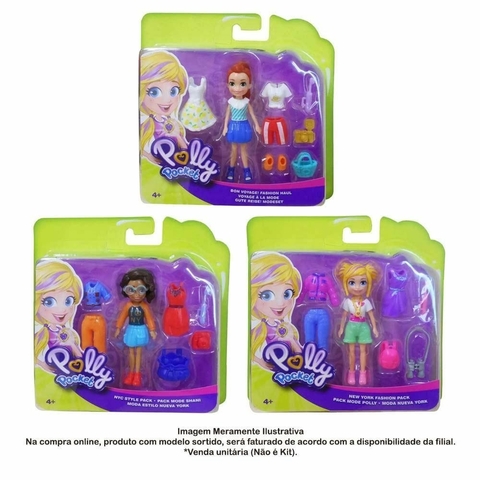 Boneca Mattel Polly Pocket Modas Sortido HNF50