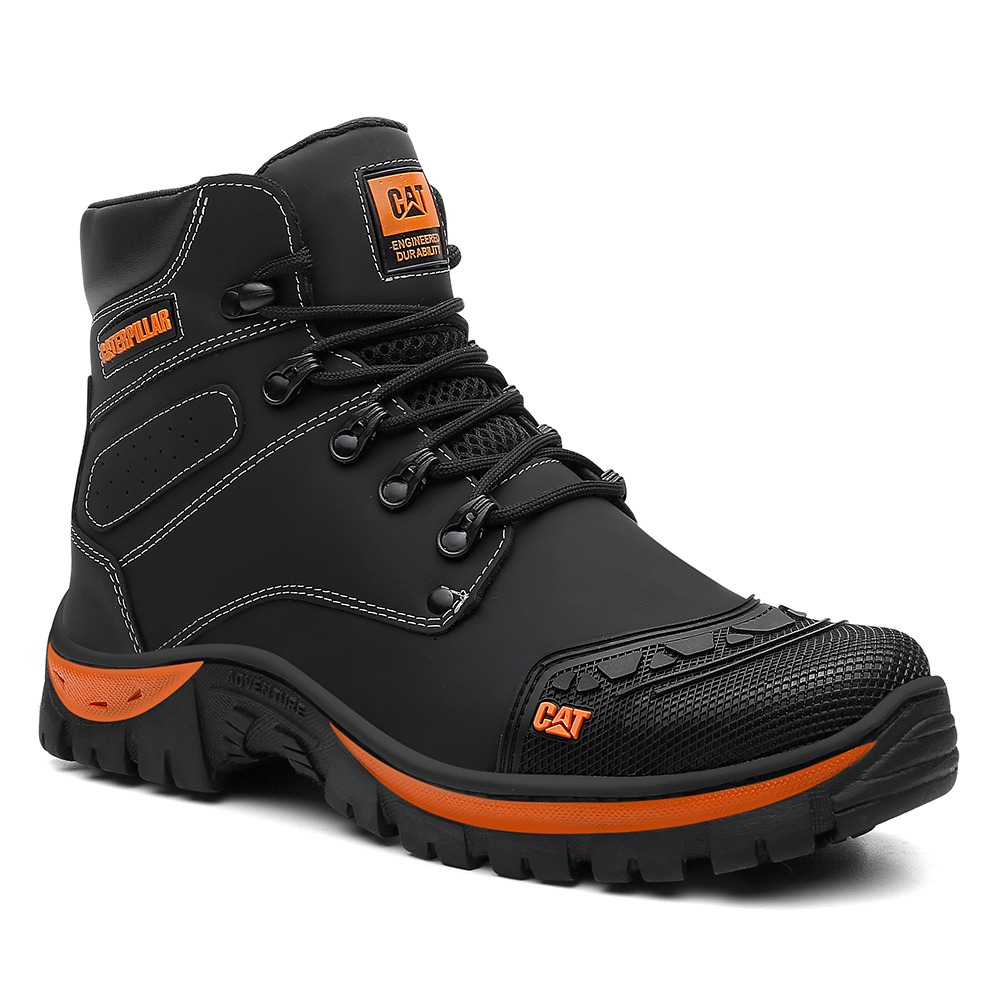 Tenis Bota Caterpillar Cat Super Leve Cor Cinza + Relogio