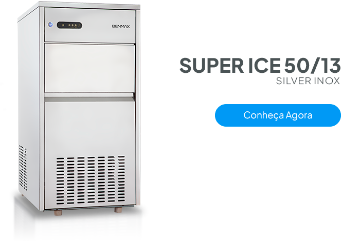Máquina de Gelo Benmax 50-13 Black Inox - Gelo de Alta Qualidade em até ...