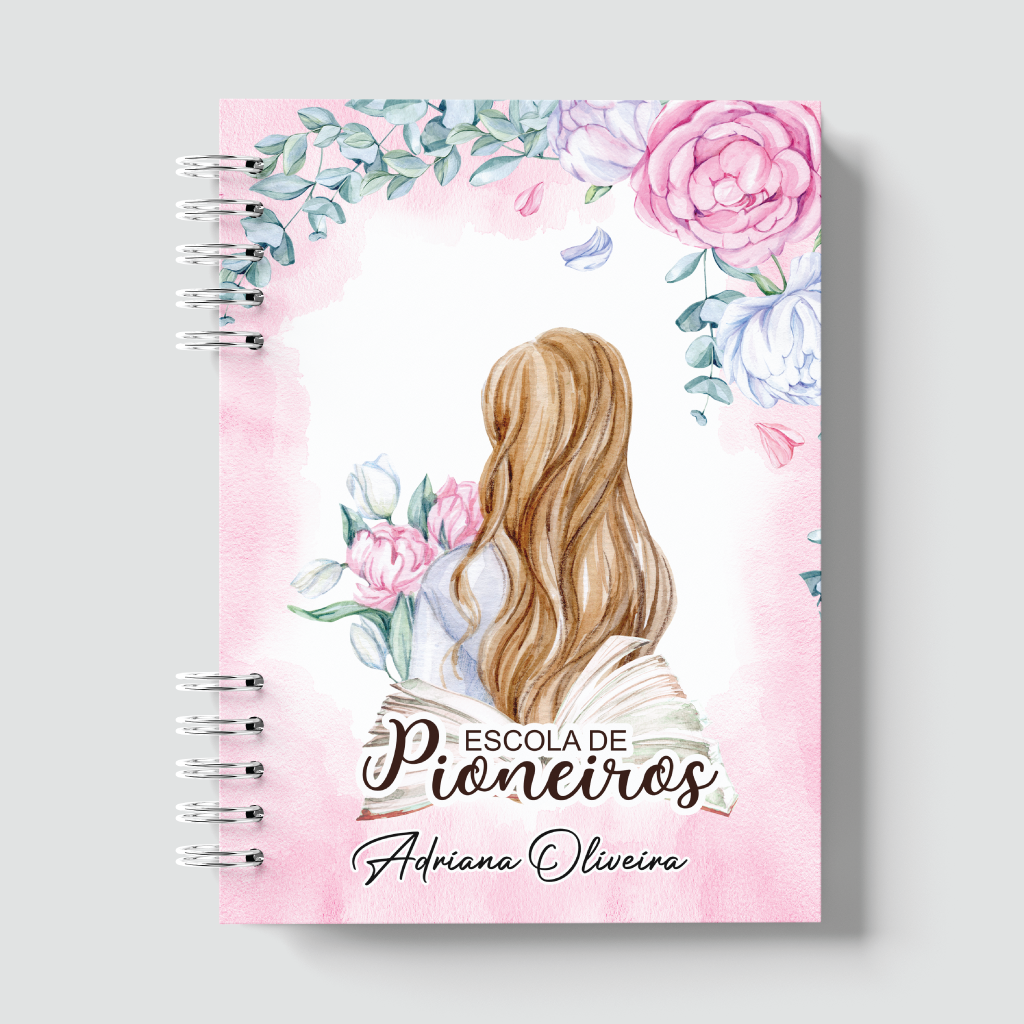 Caderno Personalizado -Dia dos Professores Floral Feminino 2