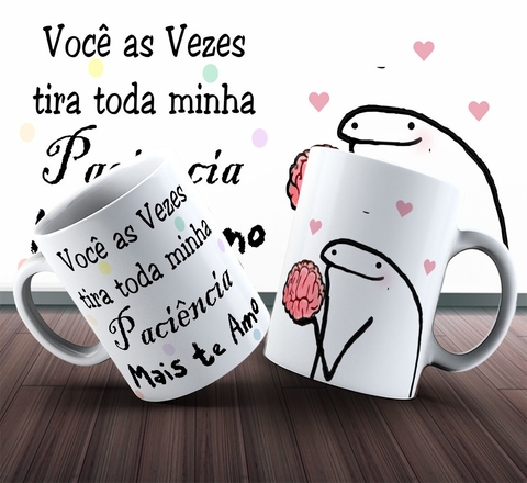 Caneca Meme Flork Paz Amor Positividade 12