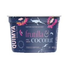 Yogur de coco sin azúcar sabor frutilla Quimya