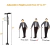 Baston Plegable Para Caminar Con Luz Led Base Articulada HD2082