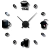 Reloj De Pared 3d Grande Diseño Moderno Decorativo Cafeteria ZH1747