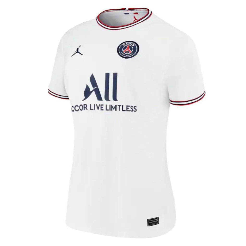 Camisa Paris Saint Germain psg Away Shirt Branca 21/22 em Promoção