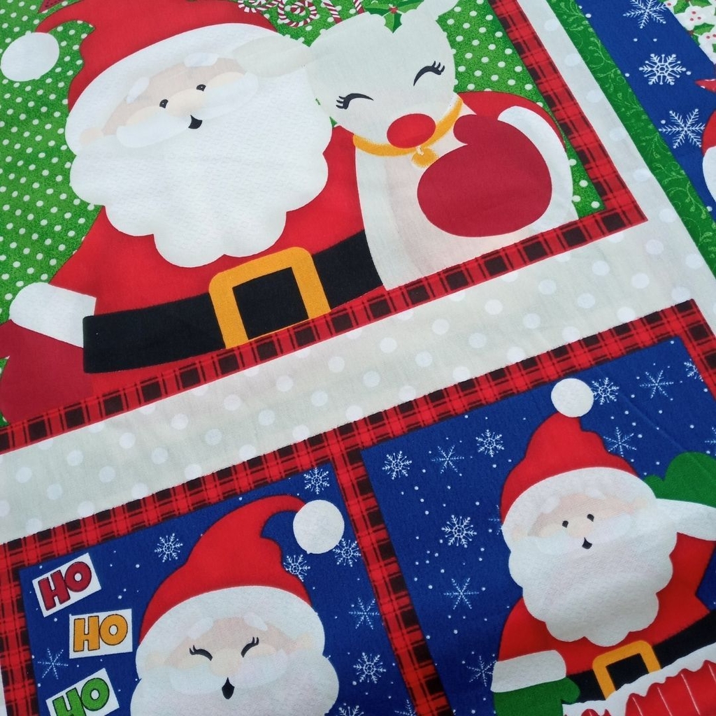 Tecido Tricoline Natal Desenho Papai Noel - 50cm x 1,50mt - Loja Lider  Tecidos