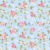 Tecido Tricoline Estampado Floral Lúcia Azul e Rosa 50CM X 150CM