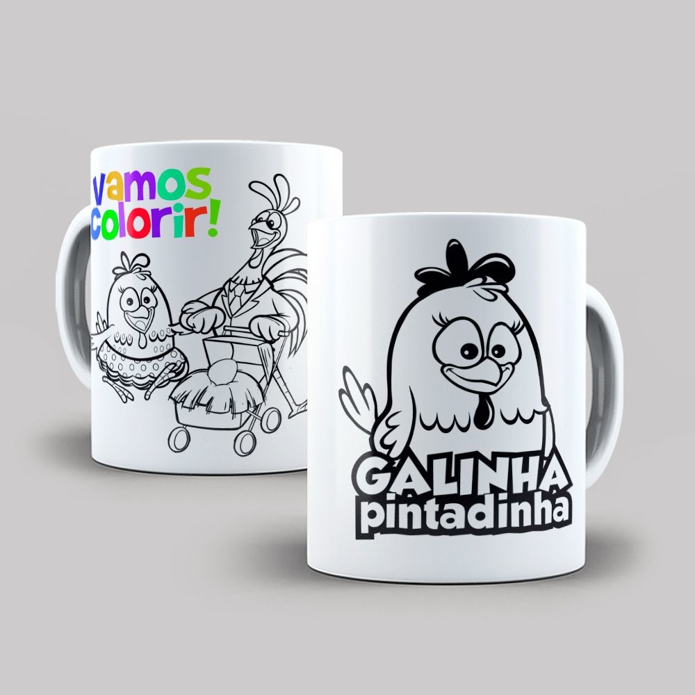 Kit Caneca Vamos Colorir Galinha Pintadinha + Jogo de Canetinhas em  Promoção na Americanas