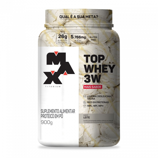 Super Whey Refil Morango 900g - Max Titanium