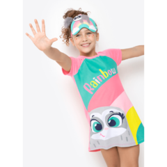 CAMISOLA VISCO PREGUICA RAINBOW ROSA CONF INF PUKET