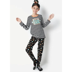 PIJAMA ML VISCO COELHO CHOCO PRETO CONF INF PUKET