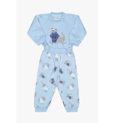 PIJAMA MOL. C/ BOTAO CINTURA FUROES CONF INF DEDEKA