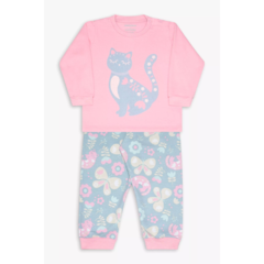 PIJAMA MOLETINHO GATINHA FOLK CONF INF DEDEKA - comprar online