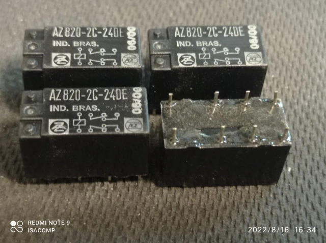 5 Stück AZ832P2-2C-24DE Reedrelais – 24V DC, 2 Wechsler, 10-PIN – Für Allgemeine Anwendungen – Elektromagnetisch, Niedrigleistung