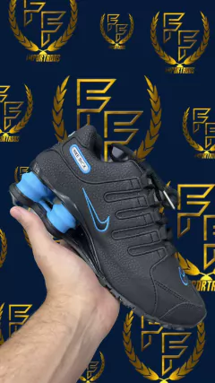 Tênis Nike Shox 4 Molas – Preto e Azul