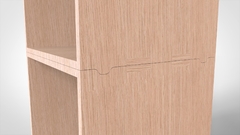 Modular Apilable Koota con repisa y puerta