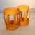 Conjunto 2 Puffs Amarelo decorativo madeira(Dcasa) - comprar online