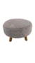 puff de pelucia redondo cinza(Dcasa)