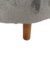 puff de pelucia redondo cinza(Dcasa) - comprar online
