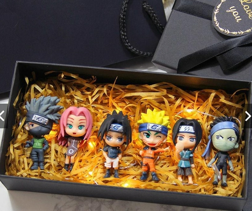 NO BRASIL** 12 bonecos naruto chibi com base 7cm Naruto shippuden