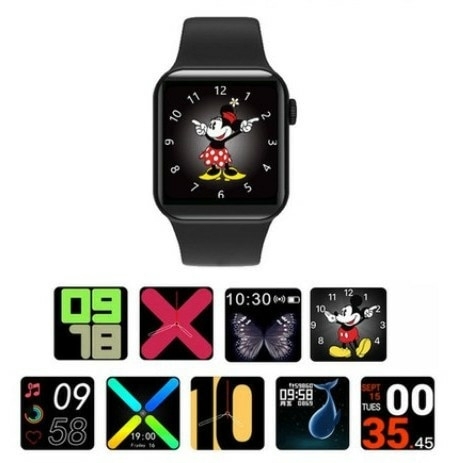 Relógio Smart watch Monitoramento Cardíaco, Conta Passos, Versão X8 2.0  Faces Mickey e Minnie IOS, Android