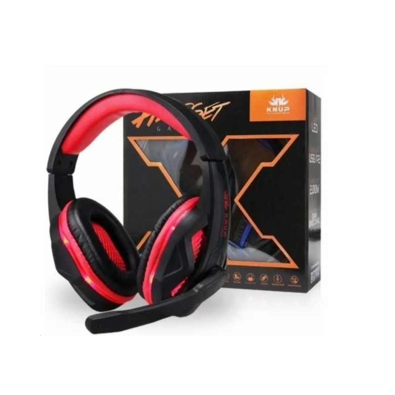 Fone de Ouvido Headset P2 para Vídeo Game e Computador Gamer Led Knup  KP-400 - TENDMIX COMÉRCIO ONLINE