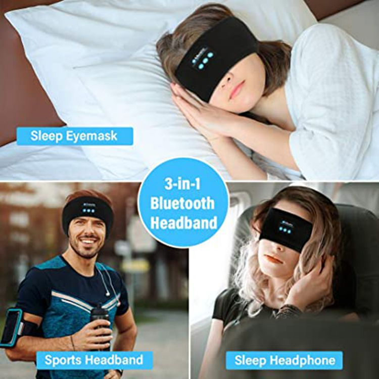 Tapa Olho Máscara Dormir Fone de Ouvido Bluetooth