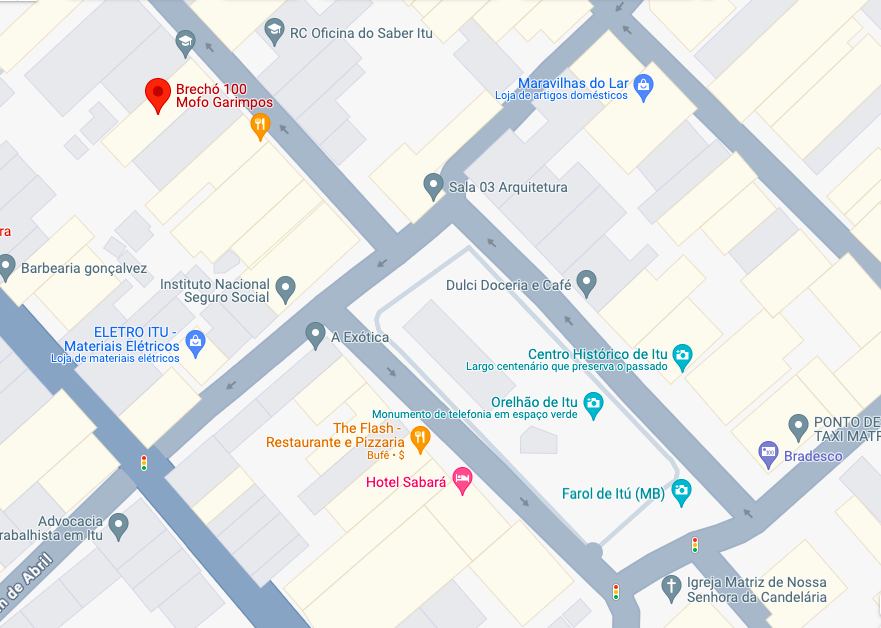 Veja no mapa nossa localização no centro de Itu