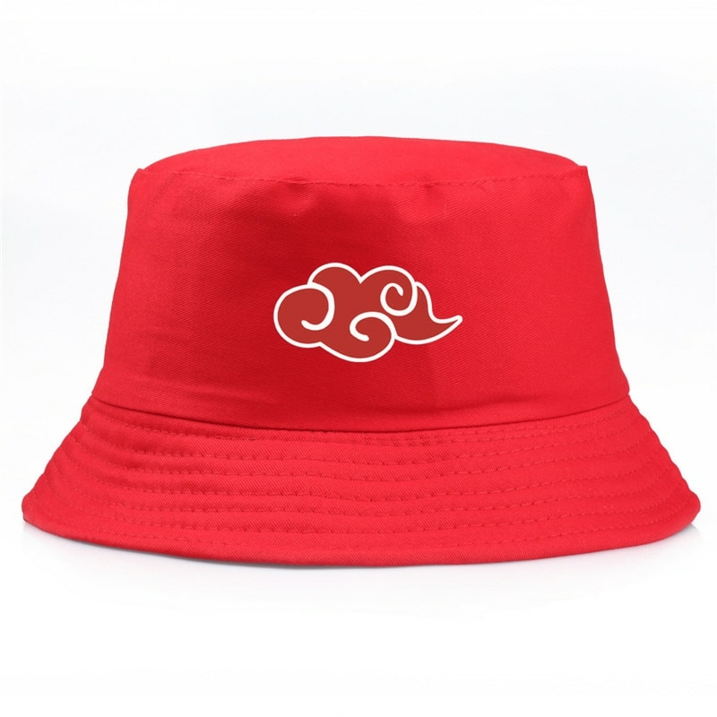 Chapéu Bucket Hat Naruto Akatsuki Nuvem Vermelha - Rosa