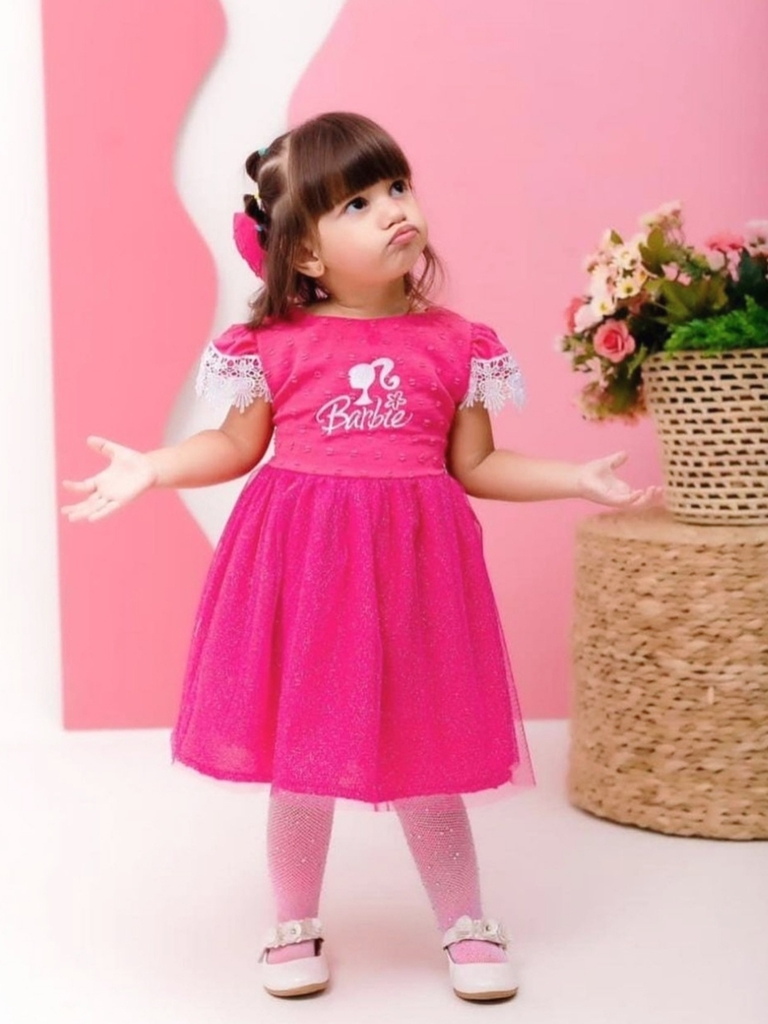 Vestido Barbie Infantil Temático