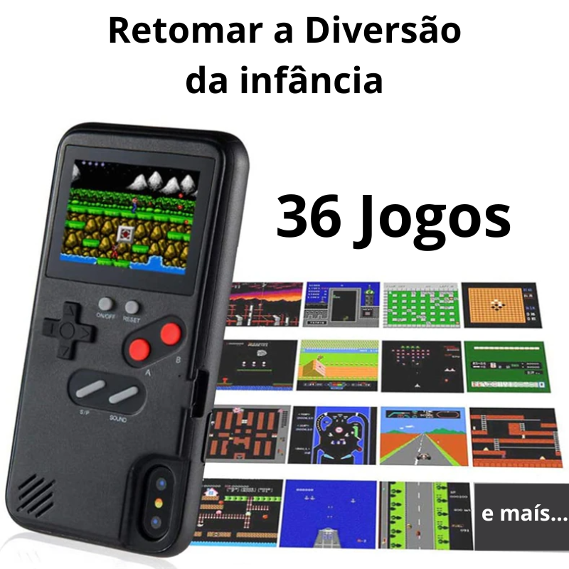 Capa iPhone Retro com Mais de 30 Jogos Nostálgicos – rafhastore