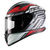 Casco MAC Speed CONTROL Gris Blanco Rojo Mate