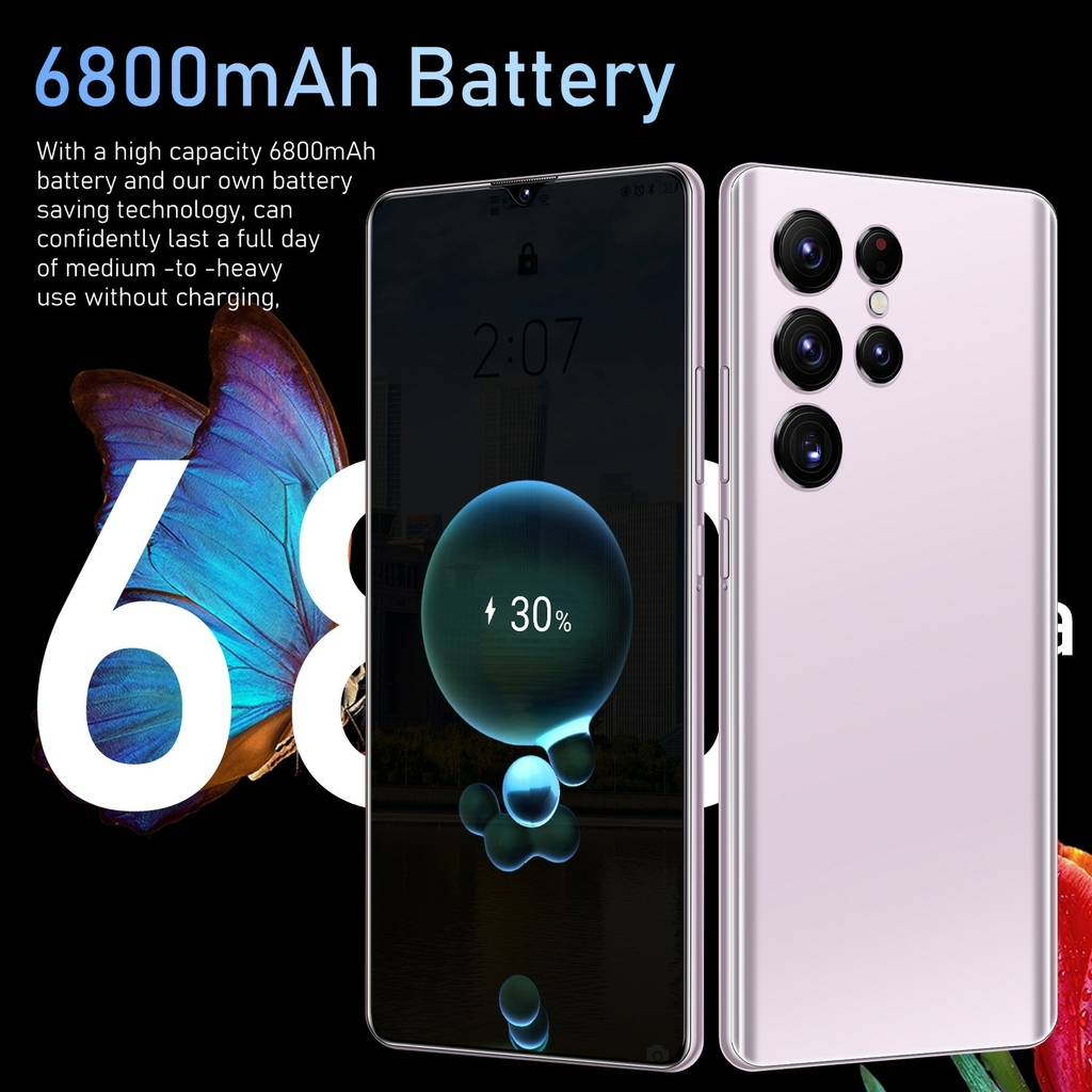 5G Galaxy S21+Ultra smartphone with 7.3-inch Screen RAM 16GB & RAM 512GB  Battery capacity 6800 mAh (Black/Green/ gold/blue)
