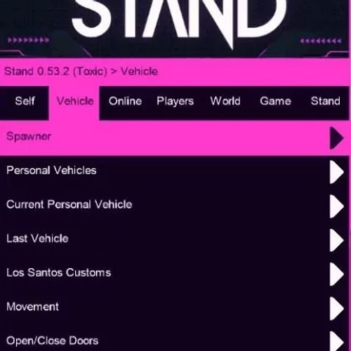 Stand GTA Mod Menu