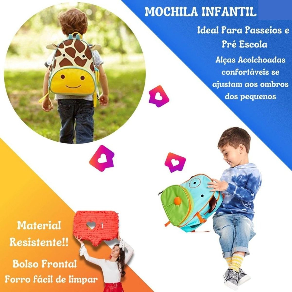 Mochila infantil para meninas e meninos - mochila escolar leve