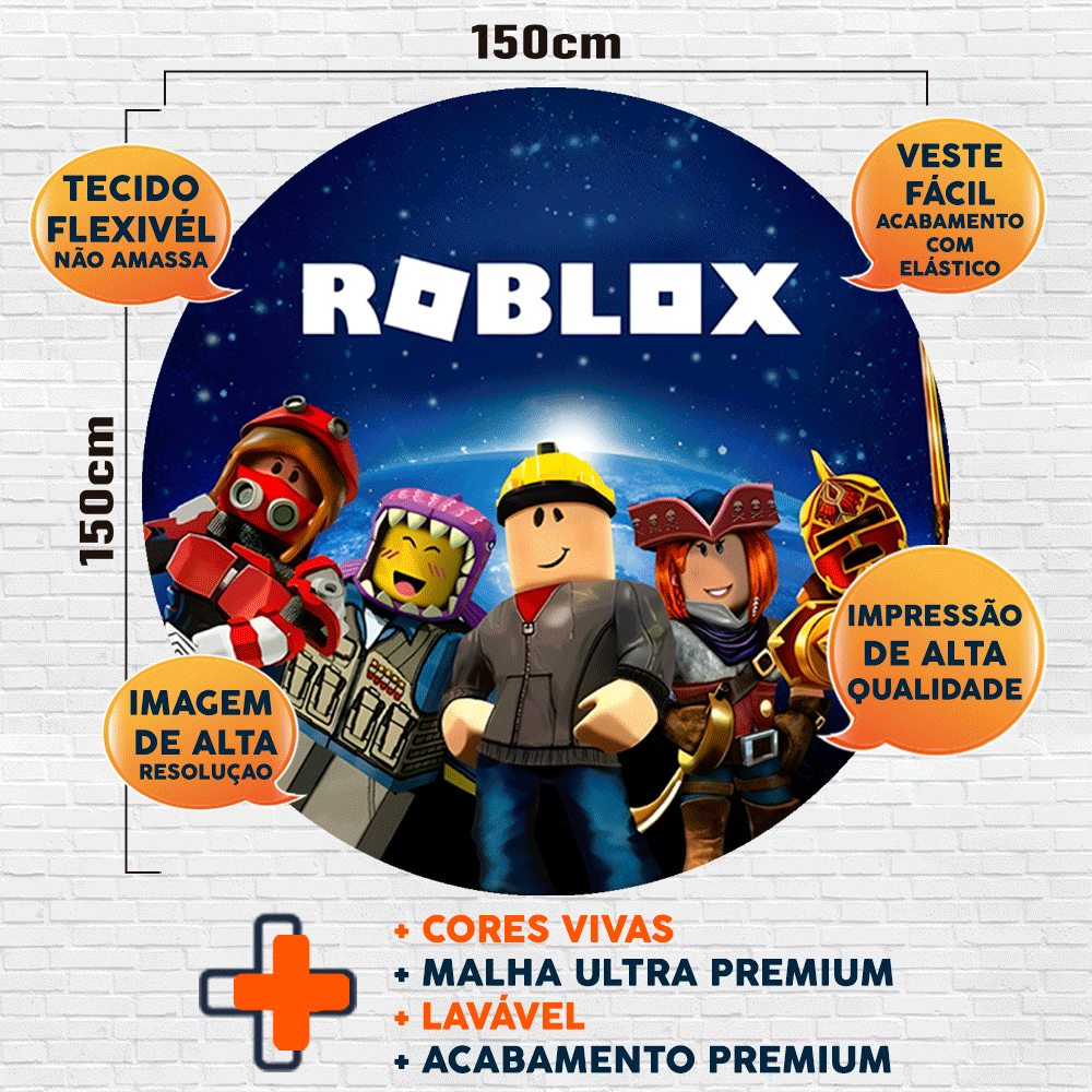 Kit parede Roblox 6 peças personalizado