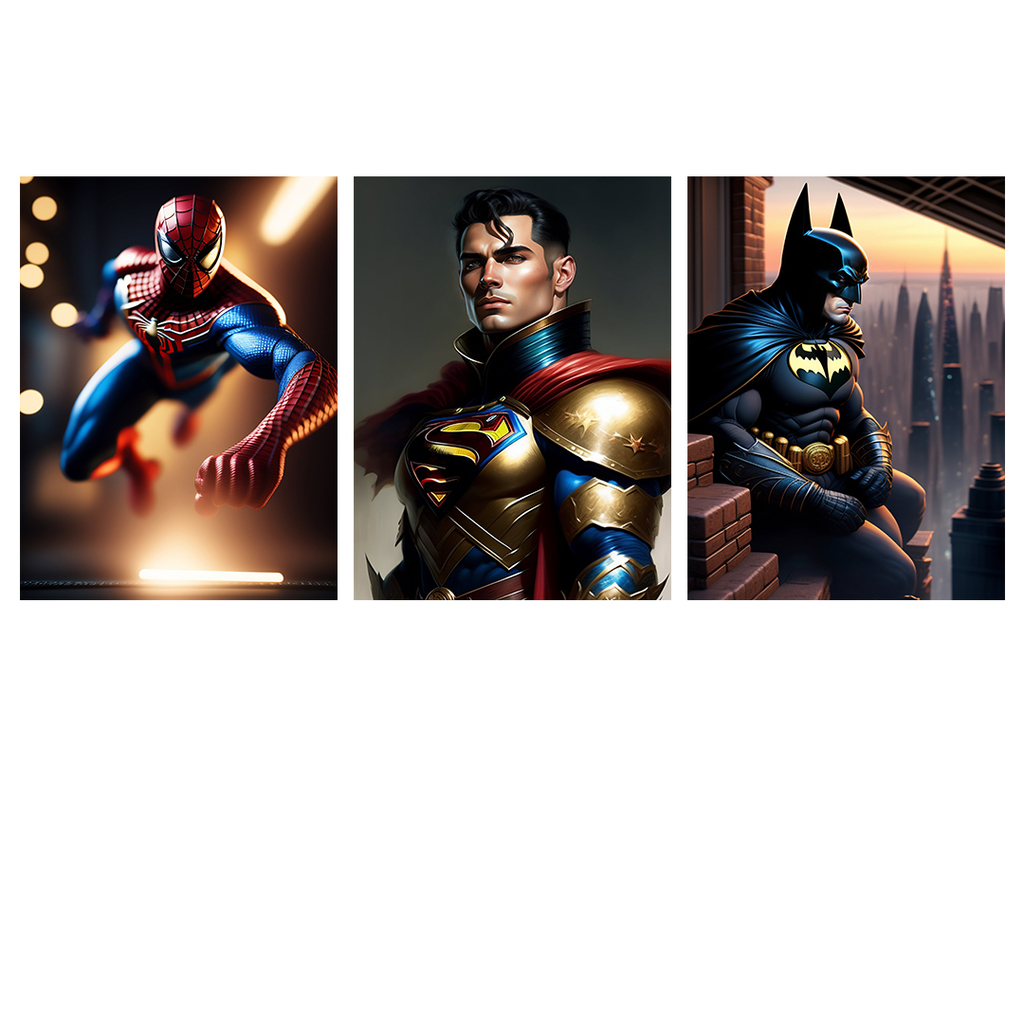 Quadro Decorativo Filmes Desenho Herois Superman Decorar