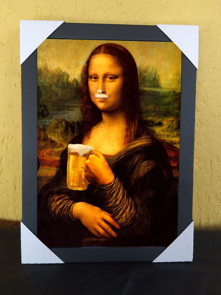 Quadro Monalisa Beer 21x30 cm - Jeann Store Decor