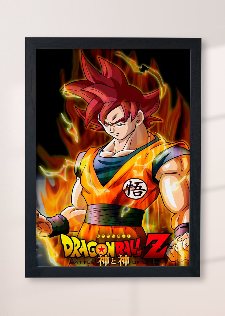 Quadro Decorativo Dragon Ball Z Goku Super Sayajin 2 Peças M17