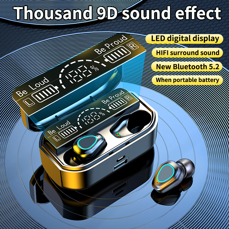 Fones de ouvido sem fio com display digital X08 Fones de ouvido