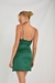 vestido Lu cut out con strass verde - Claudia Arias