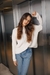 Sweter trenzado crudo - Claudia Arias