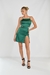 vestido Lu cut out con strass verde - tienda online